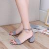 Summer Sandals Open Toe Women Sandles Thick Heel Gladiator Sandales Femme Tacones Mujer Sandalias De Mujer Elegantes Zapatos2024