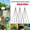 Pendant Black/Silver Flower Pot 4 Strand Replacement Chains Hanging Chain Replacement Plant Hangers