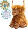 VIAHART Highland Cow Henry Plush Toy, Brown, Medium (Approx. 29cm), Fluffy Cow Plush Toy, Hand Washable, Gift Item
