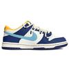 Nike Кроссовки Dunk Low, нескользящие, износостойкие, низкие, для скейтбординга, детские, сине-белые, DV1693-401(КомандаК-)