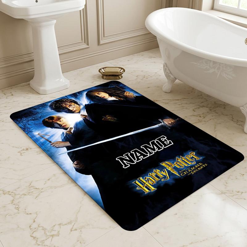 Custom Name Magical Journey Living Room Non-Slip Area Rug Soft Carpet for Bedroom Kids Playroom Sofa Office Home Decor Doormat