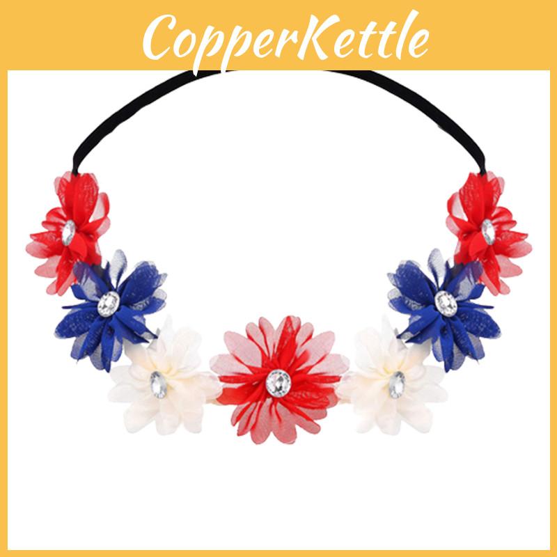 Реалистичный патриотический венок-ободок для празднования Дня независимости