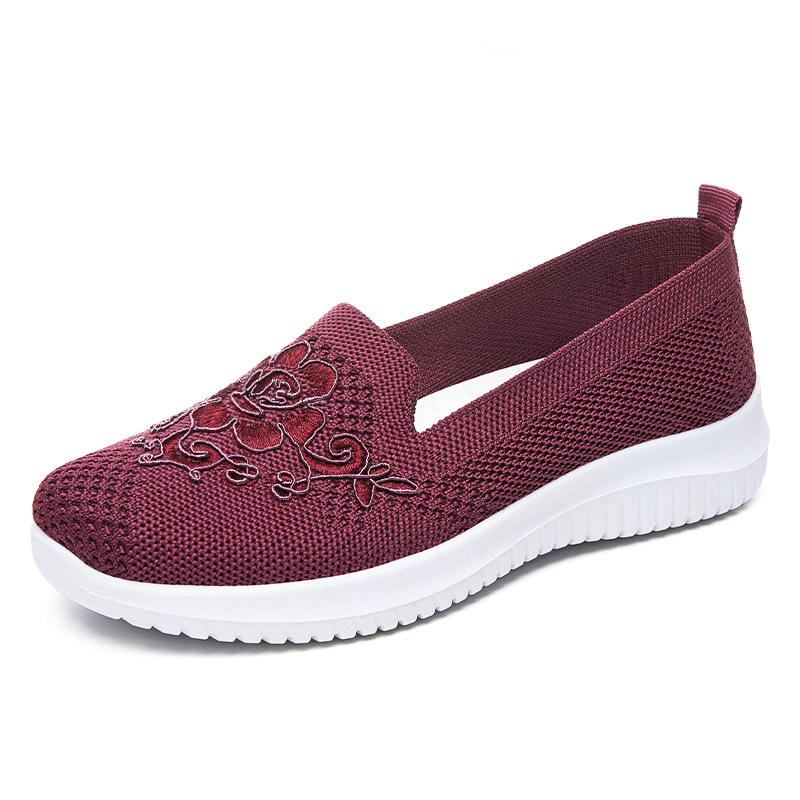 Обувь женская новая тканевая обувь вышитая обувь мелкая педаль женская обувь дышащая и удобная