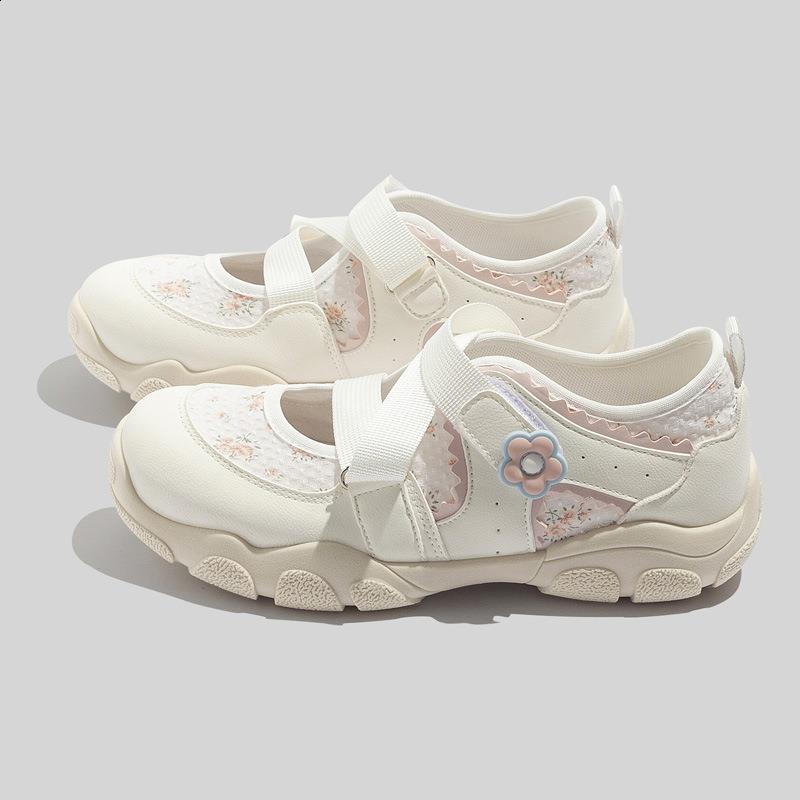 Модная обувь Женские кроссовки на платформе Женская обувь Толстая подошва Повседневные Розы Холст Резина Досуг Цветочный Липучка Ткань Однотонный Р