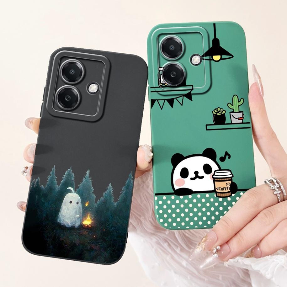 For Funda OPPO A3 A3x 4G Case 2024 Cute Panda Rabbit Soft Silicone Candy Painted Phone Covers For OPPO A40 5G OPPOA3 A 3x Bumper