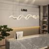 Acrylic Ribbon Chandelier for Hotel Reception, Bar, or Tea Room – Modern Minimalist Design