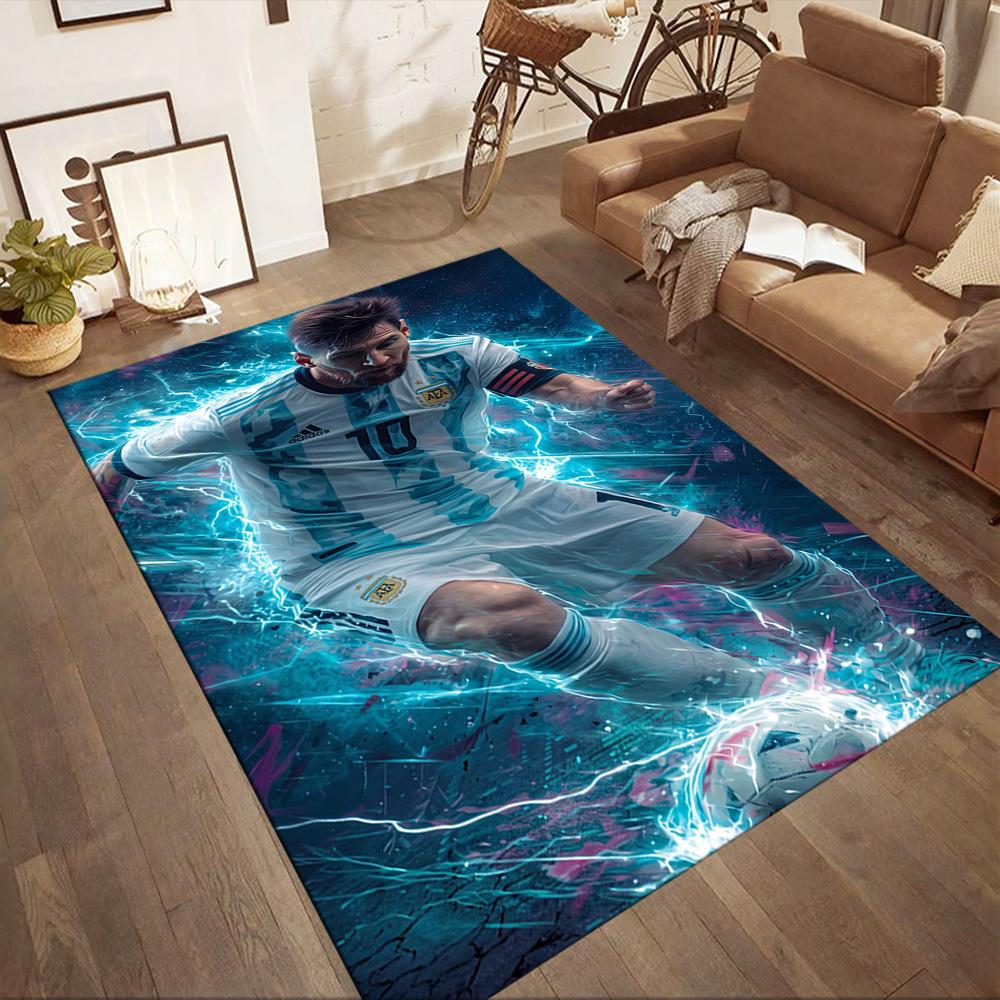 Messi 211 Floor Mat Design for Balcony Foyer Game Room Kitchen Antislip Carpet Decorate Offices Spiritual Gift