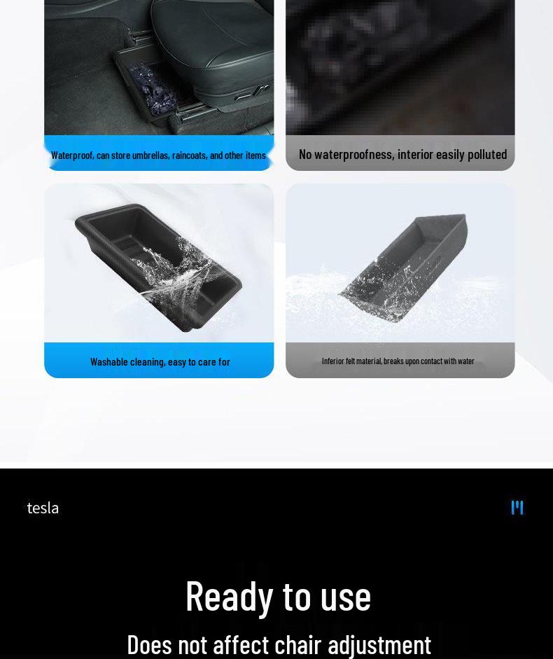 Under-Seat Storage Organizer for Tesla Model Y Refresh