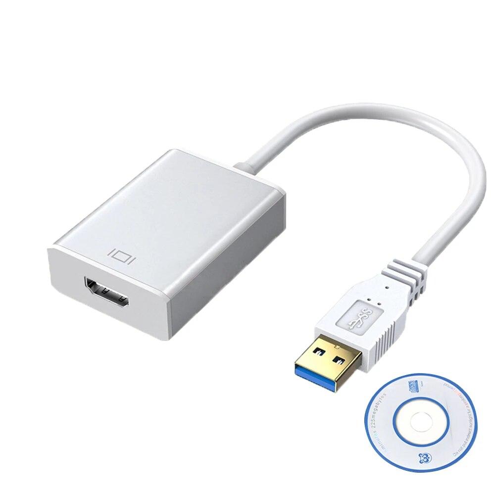 USB 3.0-HDMI-совместимый адаптер для компьютерных компонентов. Несколько мониторов 1080P, совместимый с Windows XP/7/8/10/11.