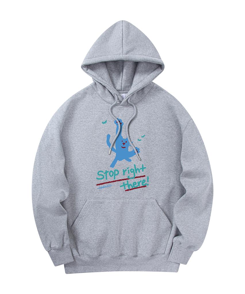 Худи Stop Blue Серое