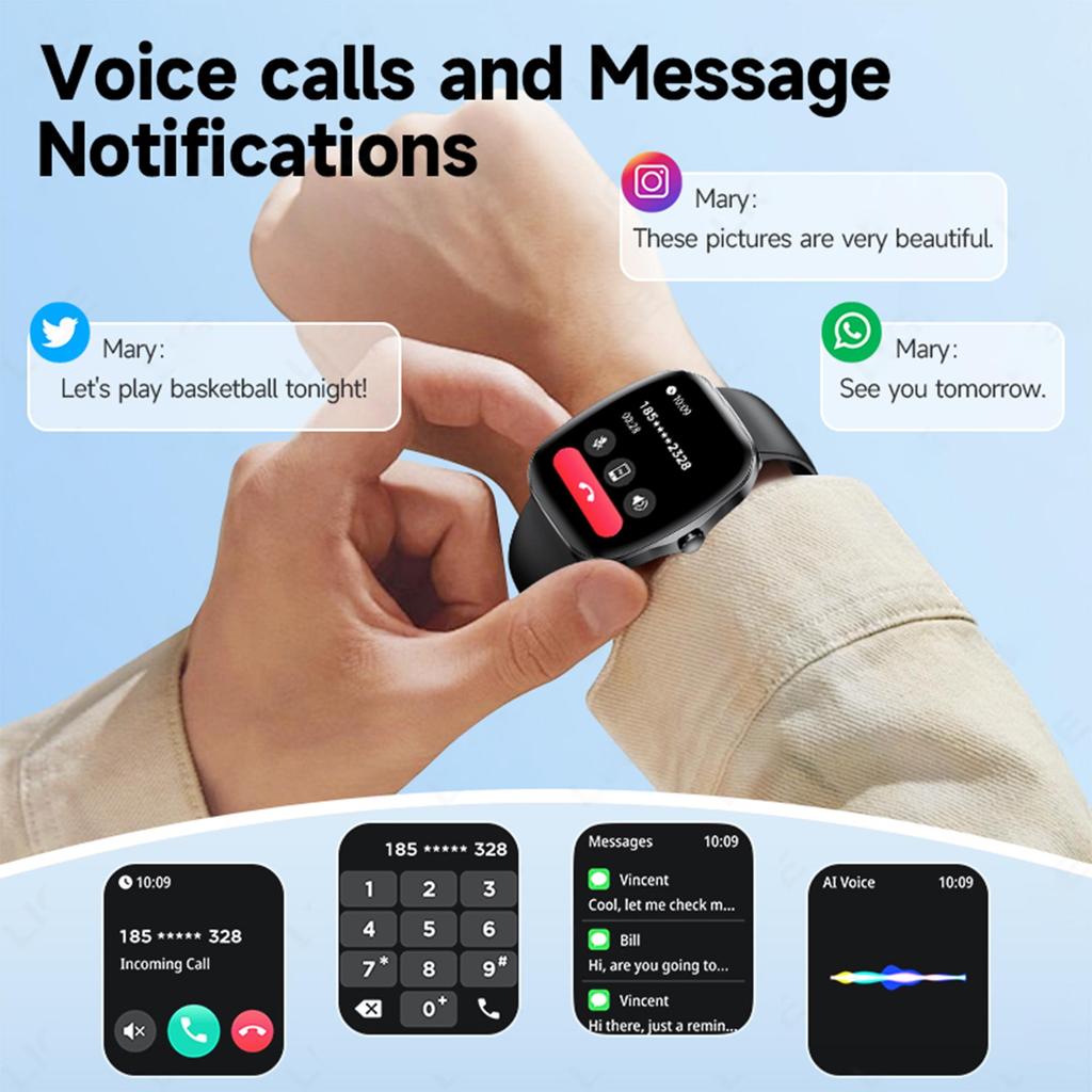 LIGE Умные часы 1,53-дюймовый AMOLED HD экран Bluetooth звонок спортивные часы пульс IP68 водонепроницаемые умные часы для мужчин