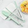 3Pcs Silicone Food Clip Stainless Steel Non-slip Tongs Restaurant Beef Bread Grilled Meat Sandwich Clip Barbecue Cooking Tools