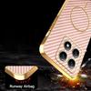 For Xiaomi 14T Phone Case Carbon Fiber Textured Electroplated TPU Back Cover