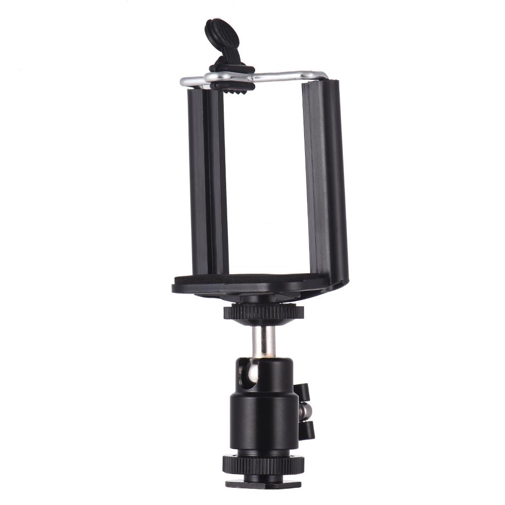 Adjustable Phone Holder Clip + Mini Ball Head with 1 4 Inch Screw Mounts for Canon Nikon Sony DSLR ILDC Mini DV Monitor