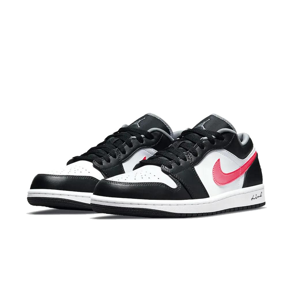 Jordan Air Jordan 1 Black Red War God Low top Vintage Basketball Shoes Unisex Black 553558-040(Team855-)