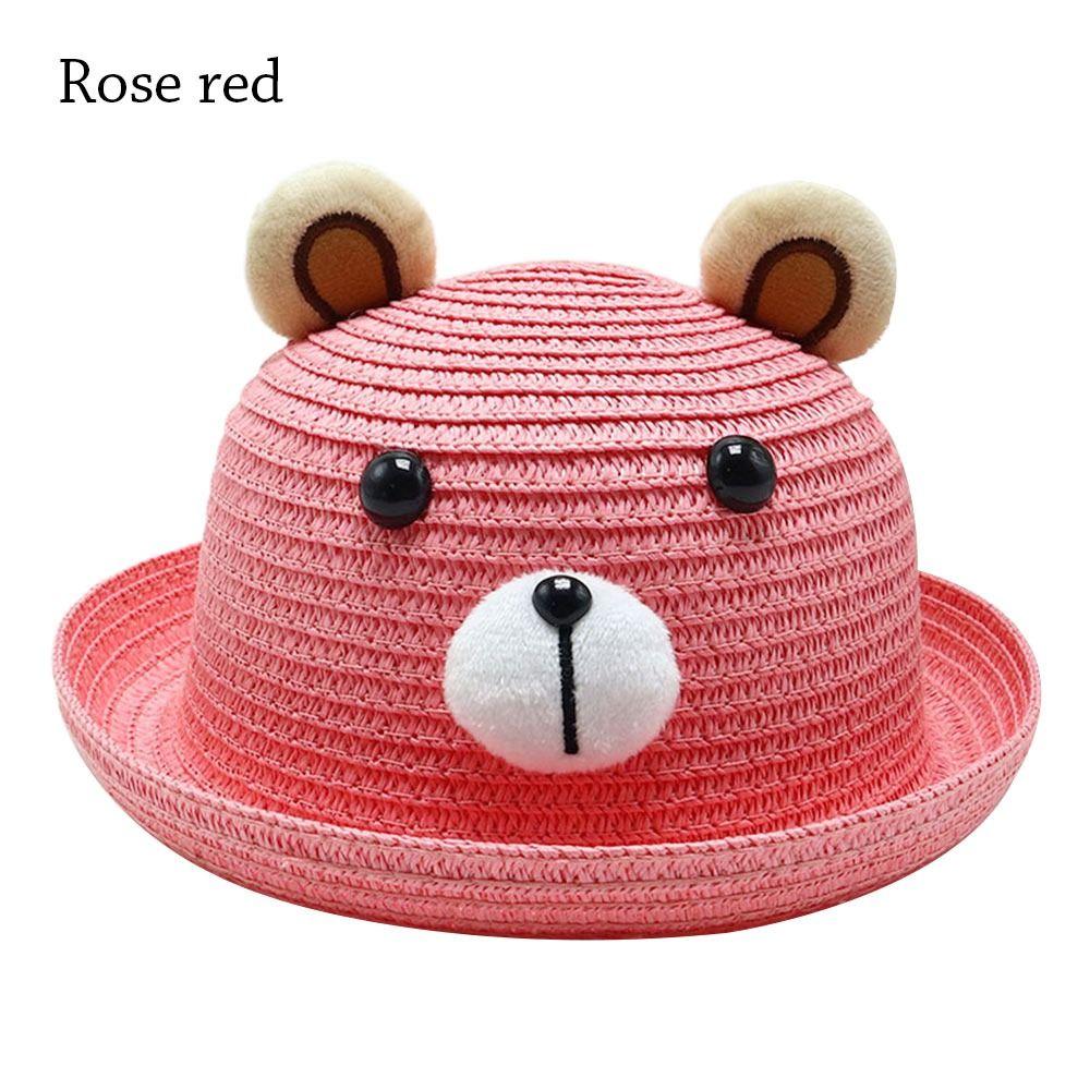 UV Protection Kids Bucket Hat Breathable Straw Hat Outdoor Sun Cap  Children Boys Girls