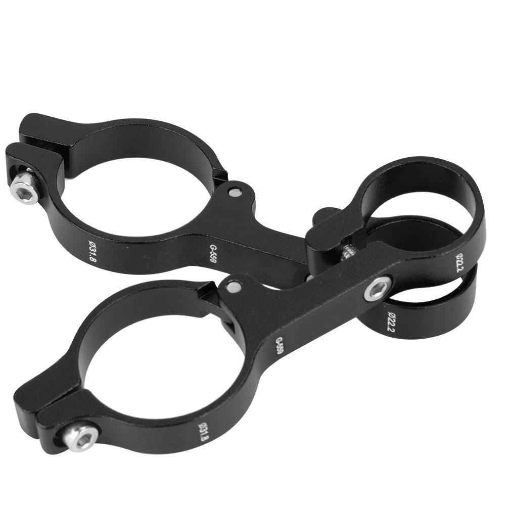 Aluminium Alloy Cycling Odometer Extension Mount Bike Computer Extra Holder (Black)
