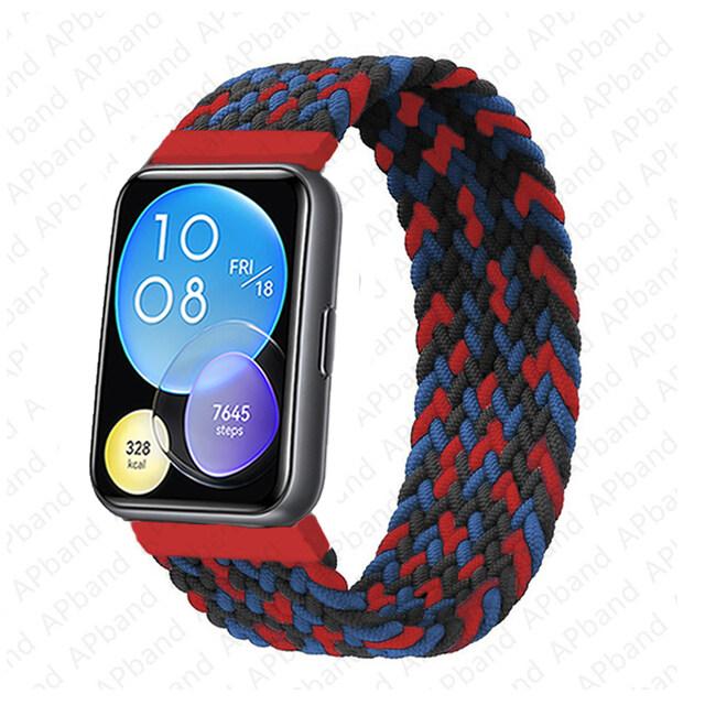 Эластичный нейлоновый ремешок без пряжки для Huawei Watch Fit 2 Sport, плетеный ремешок, наручные аксессуары для умных часов Huawei Fit 2 Watch