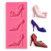 Commodity Chocolate Heels 3d Fondant Mold Decoration Shoe Mold Lady Wedding Cake Decoration Mould Silicone Cak