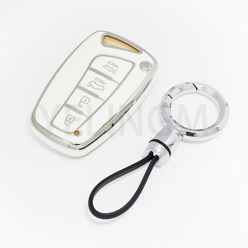 Чехол-держатель для пульта ключа из ТПУ для Hyundai Grandeur HG Седан Genesis IX45 EQUUS Azera G80 Santa Fe 3DM Grand SantaFe 2018