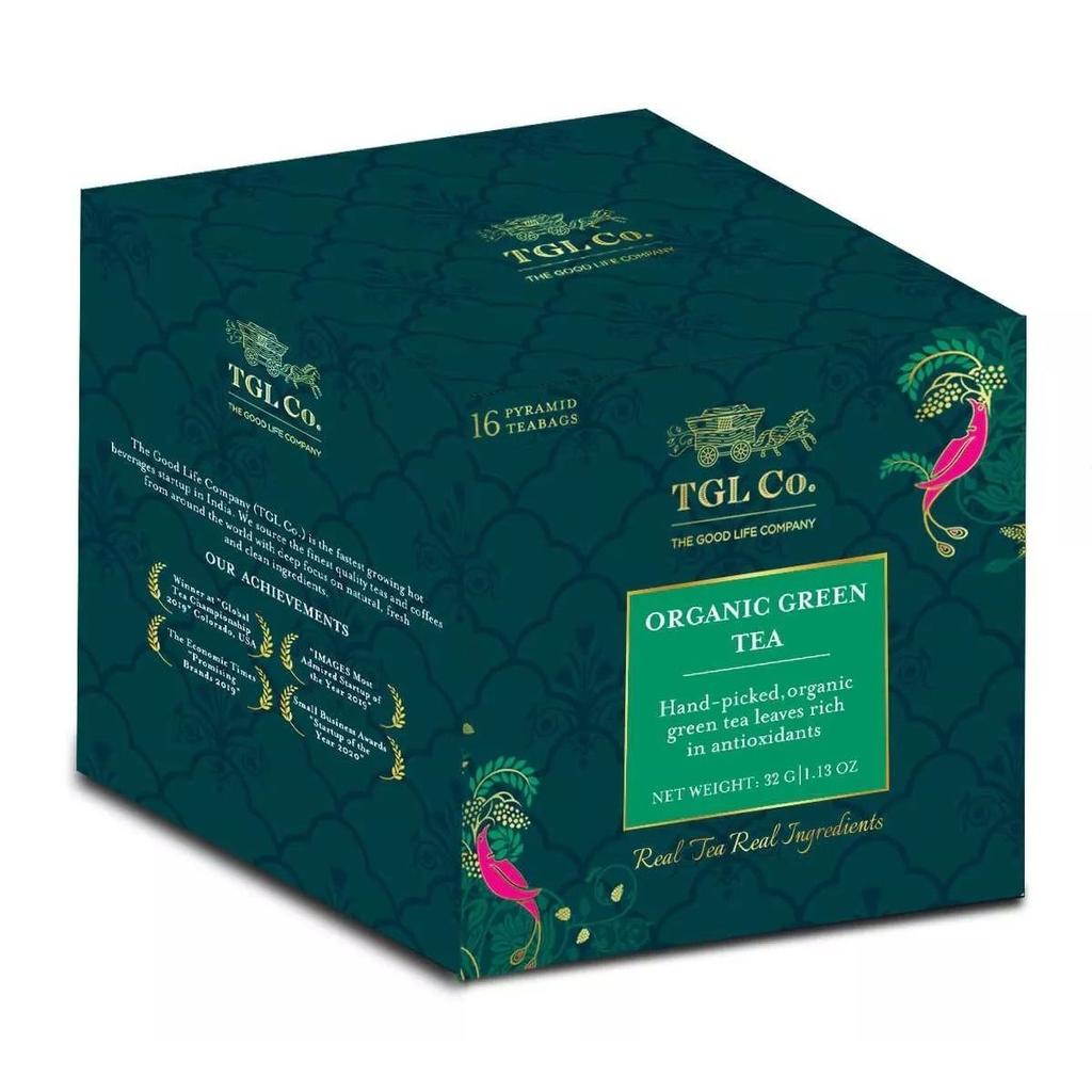 Organic Green Tea (16 Pack, 2 G), Organic Green Tea, TGL Co.