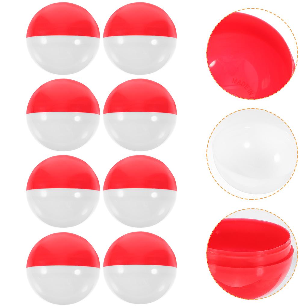50 Pcs Round Gashapon Shell Fillable Empty Balls Hamper Decorations Capsules Plastic Packaging Gum Machine Child