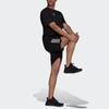 adidas Футболка с коротким рукавом и дышащим принтом Signature Graphic Gym, мужские топы, черного цвета GV1348