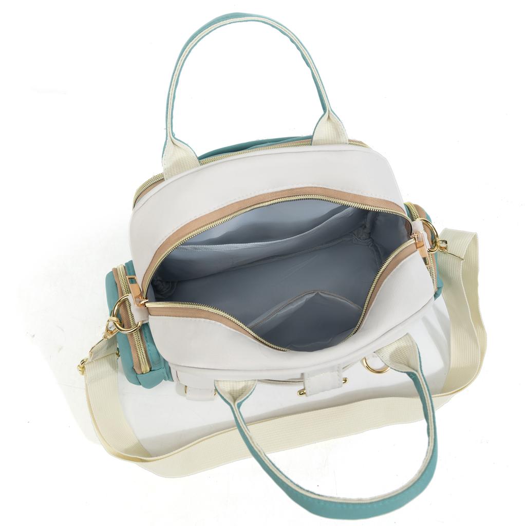 Сумка-тоут для мамы Оксфорд Многофункциональный рюкзак Сумки через плечо для детских подгузников Сумка-холодильник для детских бутылочек на открытом воздухе Женский портативный рюкзак для коляски