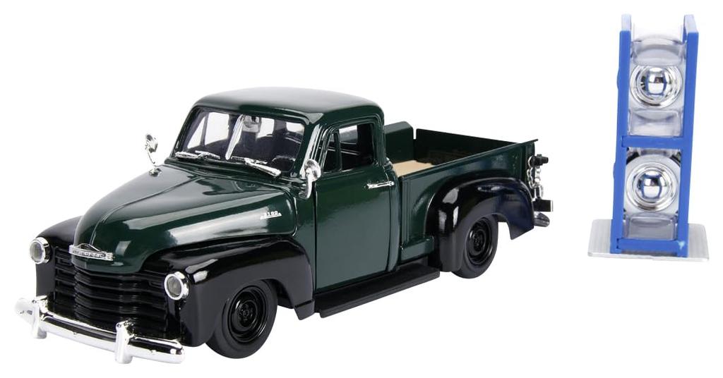 Jada Toys JUST TRACKS Series 1/24 Scale 1953 Chevy Pickup, Dark Green/Black, Finished