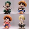 Фигурки Луффи, Зоро, Санджи из One Piece, Q-версия, сидячая поза - Модный игровой кукла, модель, игрушка, украшение