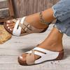 Fashion 2025 Summer Women Wedges Slippers Female Peep Toe Slippers New Fashion Shoes Luxury Outdoor Beach Platform Sandals Slides Women