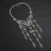 Dark Academia Style Accessory Skeleton Hand Skull Necklace, Gothic Choker Vintage Unique Charm Jewelry Punk for Women Halloween Outfit, Goth-Themed