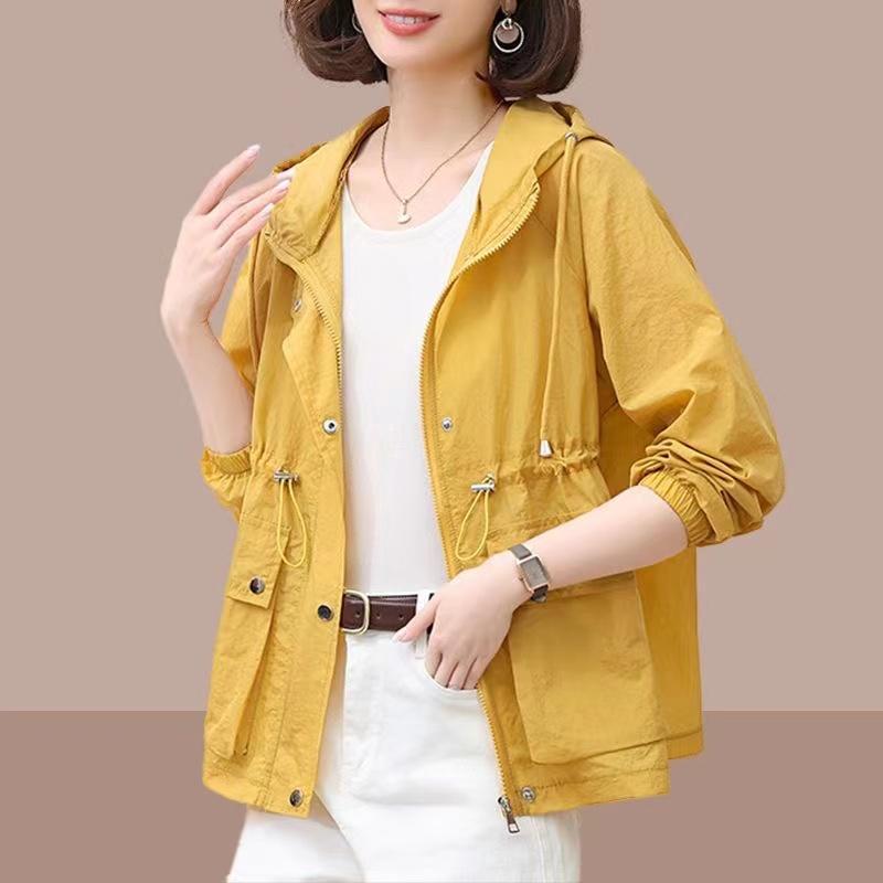 Summer Women's Jacket Thin Coat Casual Windbreaker Sun Protection Jackets Basic Zipper Coat Tops Female