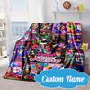 Custom Name Friday night Blanket bed sofa Blanket Flannel Blanket for Camping, Hiking, Picnic Essentials,gift for Fan family