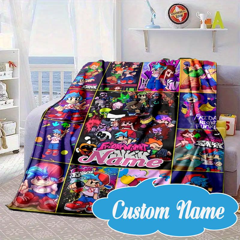 Custom Name Friday night Blanket bed sofa Blanket Flannel Blanket for Camping, Hiking, Picnic Essentials,gift for Fan family