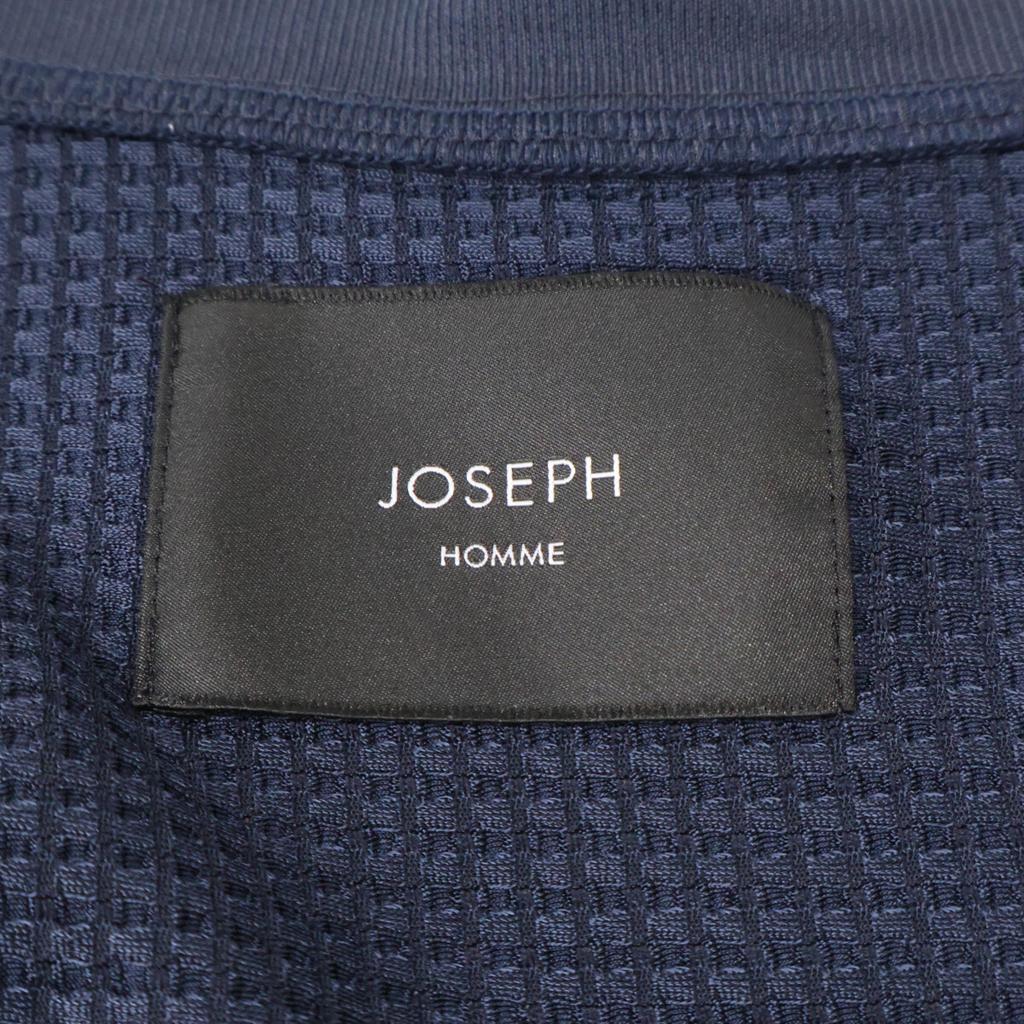 JOSEPH HOMME 25Stainless Steel KKJHGM0203 Light Tuck Jersey Zip-Up Blouson Jacket 48 NavyUsed