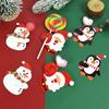 50pcs Paper Christmas Lollipop Paper Santa Claus Kids Candy Gift Package  New Year
