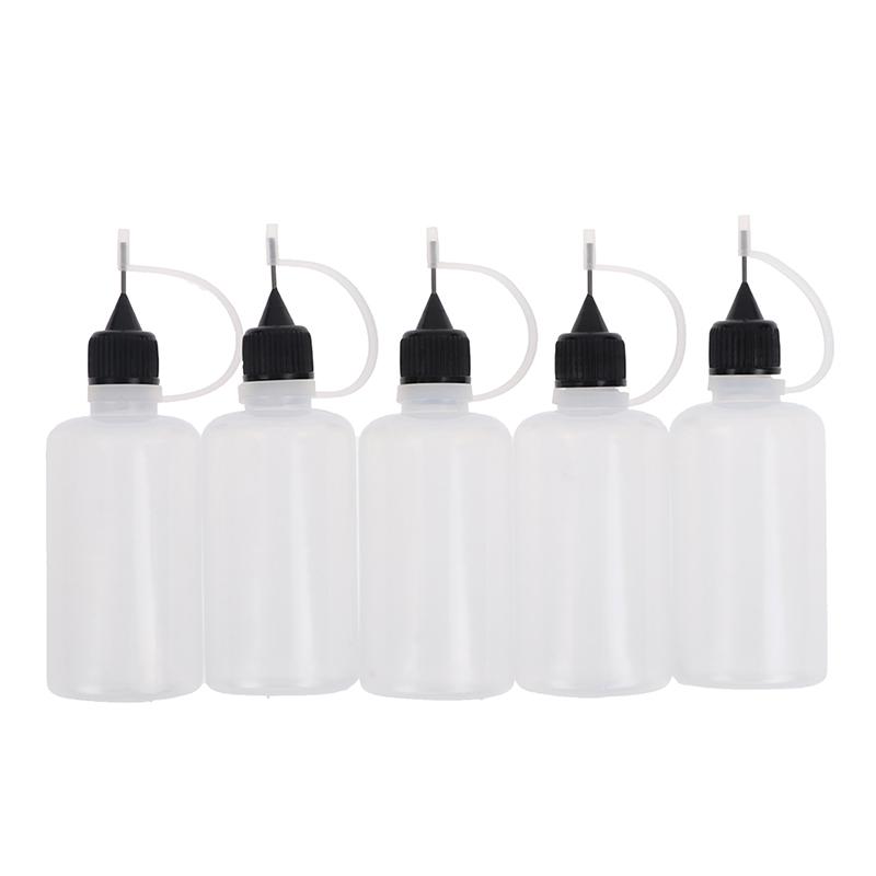 5Pcs 30Ml/50Ml Glue Applicator Needle Squeeze Bottle For Diy Quilling Paper Tool