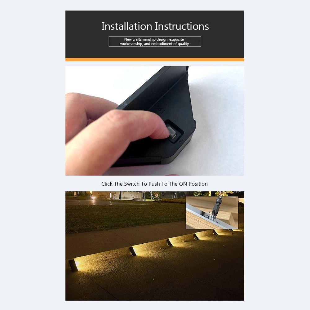 Triangle Solar Step Lamp Warm Light Outdoor Floor Light High Quality Stair Light Porch Terrace