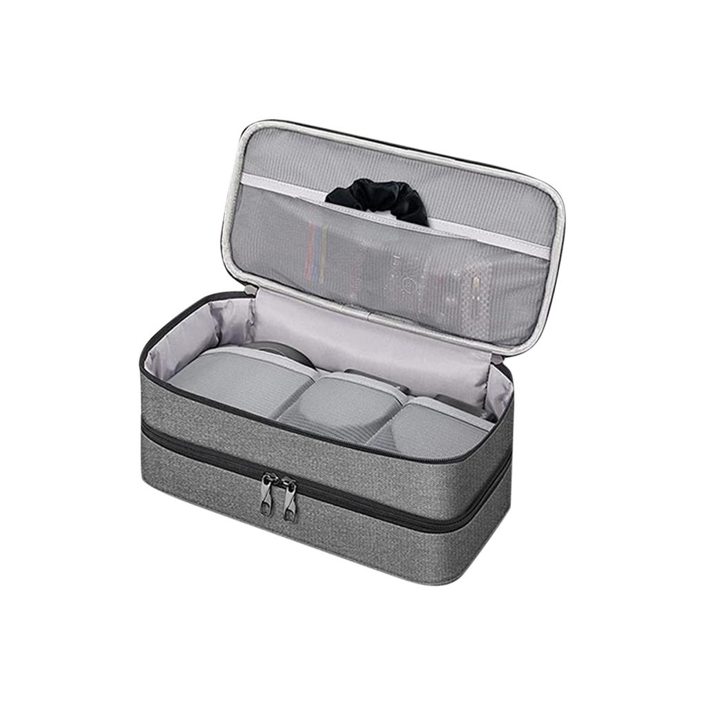 Hair Dryer Curling Iron Double Layer Storage Bag Waterproof Portable Large Capacity CcessoriAes Portable Storage Bag