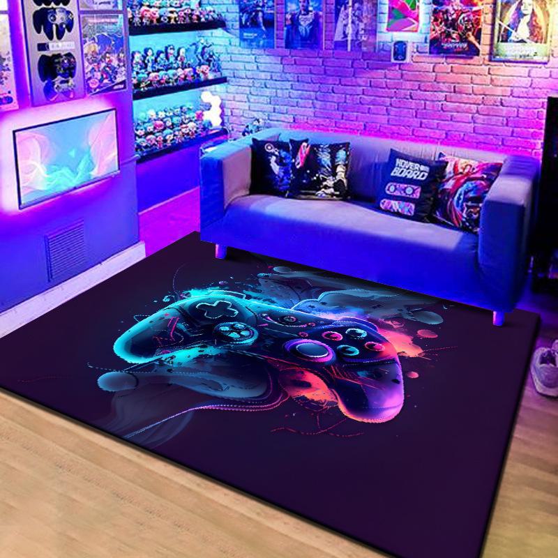 3D Game Console Carpet: Video Game Controller & E-Sports Room Floor Mat - Cool Living Room Decor