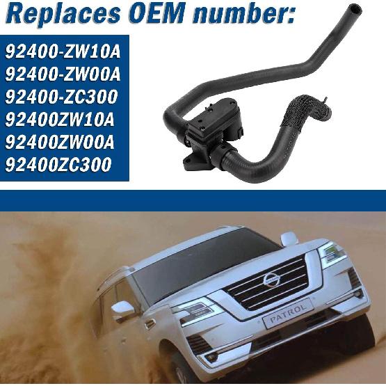 Впускной шланг отопителя Трубка Трубка Сборочный узел клапана управления Совместимо с 2004-2015 Nissan Armada 2006-2010 Infiniti QX56 5.6L Заменяет 92400-ZW10A