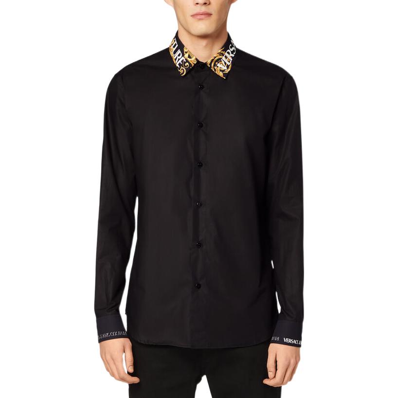 VERSACE JEANS COUTURE Shirt Men's Black E73GAL2SB-E08506-E899