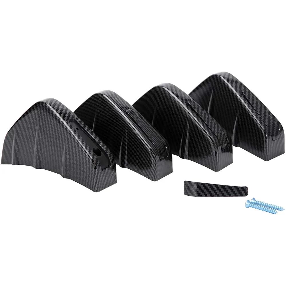 LAICY For Hyundai Veloster 2014-2021 4pcs Rear Bumper Lip Diffuser Splitter Spoiler Shark Fins Car Auto Bumper Lip Anti-crash