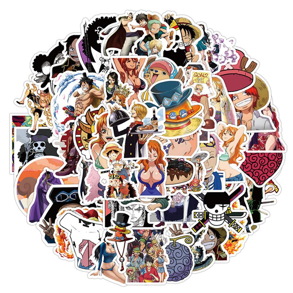 10/30/50 шт. Классические аниме-наклейки ONE PIECE Луффи Зоро Крутые наклейки-граффити DIY Мотоцикл Тетрадь Мультяшные Водонепроницаемые Наклейки