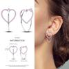 2024 New Earring for Women 925 Silver Sparkling Star Butterfly Heart Tassels Feather Hoop Earrings Engagement Wedding Jewelry