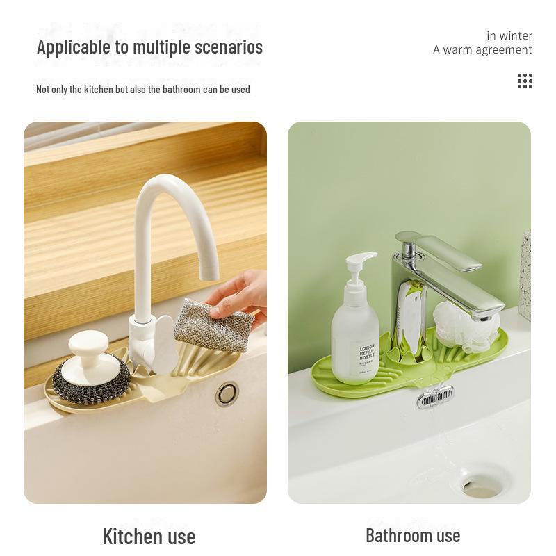 Оригинальный кухонный кран с защитой от брызг, место для хранения раковины и мыльница