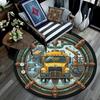 Industrial Water Treatment Truck Round Area Rug Under Office Chairs Bedroom Living Room Home Decor