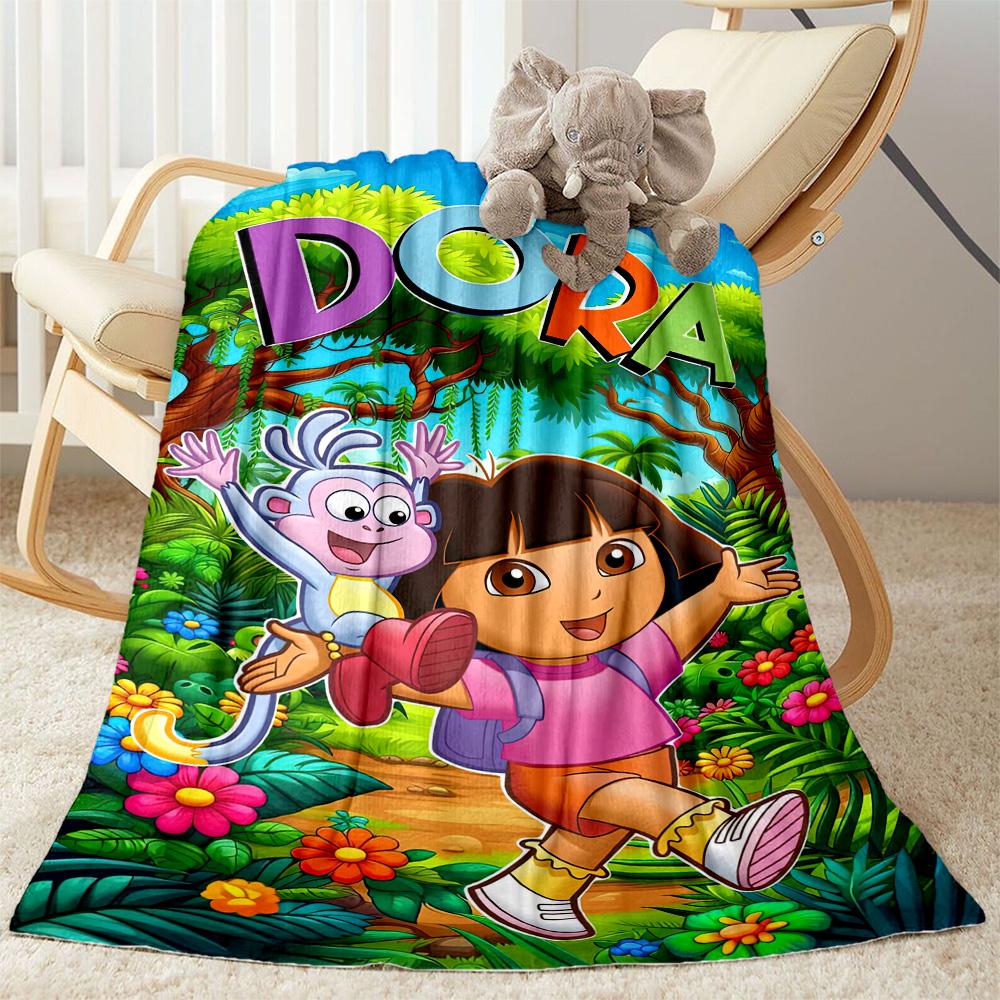 Dora Explorer Blanket Soft Warm Cozy Perfect for Bed Chair Picnics All-Season Use Modern Style Gifts For Family Or Friends