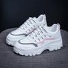 Весенние новые женские туфли Daddy Shoes корейской версии с толстой подошвой и увеличенным светоотражающим эффектом, спортивная обувь с круглым носком, повседневная обувь с низким верхом